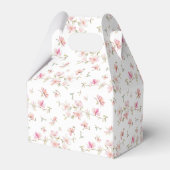 Zacht roze Waterverf ventilatorpatroon Bedankdoosjes (Achterkant)