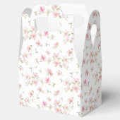 Zacht roze Waterverf ventilatorpatroon Bedankdoosjes (Geopend)