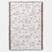 Zacht roze Waterverf ventilatorpatroon Deken (Voorkant Verticaal)