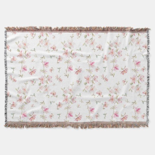 Zacht roze Waterverf ventilatorpatroon Deken (Voorkant)