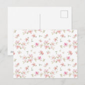 Zacht roze Waterverf ventilatorpatroon Feestdagenkaart (Voorkant / Achterkant)