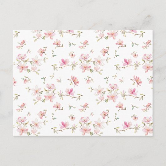 Zacht roze Waterverf ventilatorpatroon Feestdagenkaart (Voorkant)