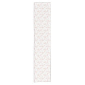 Zacht roze Waterverf ventilatorpatroon Korte Tafelloper (Voorkant)