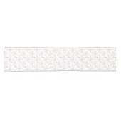 Zacht roze Waterverf ventilatorpatroon Korte Tafelloper (Horizontaal)