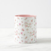 Zacht roze Waterverf ventilatorpatroon Mok (Midden)