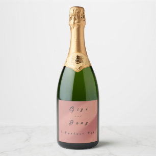Zacht Roze Wijnlabel met Smaak  Sparkling Wijnetiket