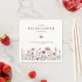 Zacht roze Wildflower Baby shower servetten - Boho (Insitu)