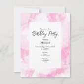 Zacht roze witte Abstracte penseelstreken Kaart (Voorkant)