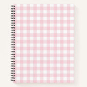 Zacht Roze Witte Buffel Check Plaid Gingham Notitieboek (Voorkant)