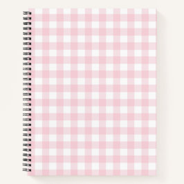 Zacht Roze Witte Buffel Check Plaid Gingham Notitieboek