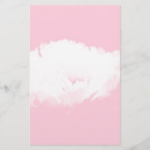 Zacht Roze Witte Pioenbloem Stationery Briefpapier (Voorkant)