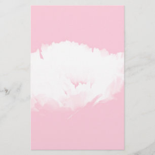 Zacht Roze Witte Pioenbloem Stationery Briefpapier