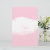 Zacht Roze Witte Pioenbloem Stationery Briefpapier (Staand voorkant)