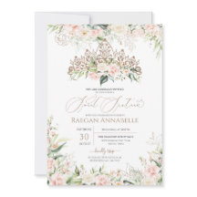 Zacht roze witte rozen Elegant Sweet 16 Birthday