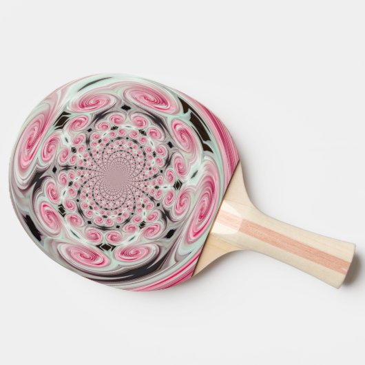 Zacht roze wolken Draaikanvas afdrukken Tafeltennisbatje (Zijkant)