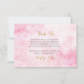 Zacht roze wolken Orthodoxe Christelijke doop Bedankkaart (Voorkant)