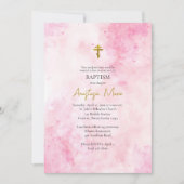 Zacht roze wolken Orthodoxe Christelijke doop Kaart (Voorkant)