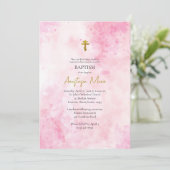 Zacht roze wolken Orthodoxe Christelijke doop Kaart (Staand voorkant)