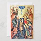 Zacht roze wolken Orthodoxe Christelijke doop Kaart (Achterkant)