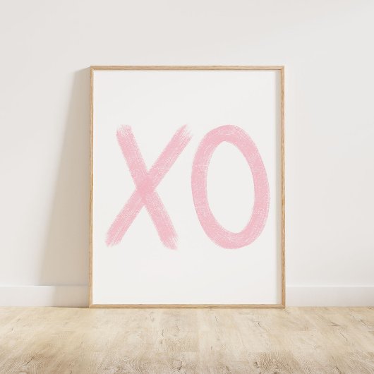 Zacht Roze XO Poster