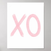 Zacht Roze XO Poster (Voorkant)