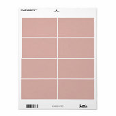 Zacht roze zand textuur etiket (Full Sheet)