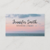 Zacht roze zedenlandschap Nautisch Visitekaartje (Voorkant)