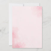 Zacht roze zoet lint boog foto baby shower kaart (Achterkant)