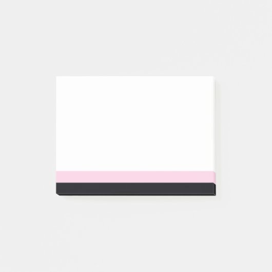 Zacht Roze & Zwarte Rand Post-it® notes (Voorkant)