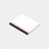 Zacht Roze & Zwarte Rand Post-it® notes (Schuin)