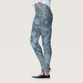 "Zacht saffier  kant" Leggings (Links)