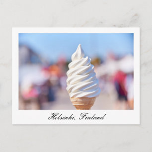 Zacht serijijs in Helsinki, Finland briefkaart