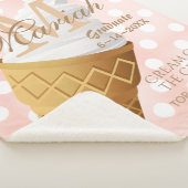 Zacht serve Vanilla Ice Cream Cone Sherpa Deken (3/4)