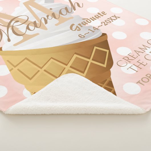 Zacht serve Vanilla Ice Cream Cone Sherpa Deken (3/4)