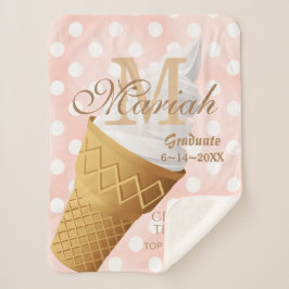 Zacht serve Vanilla Ice Cream Cone Sherpa Deken