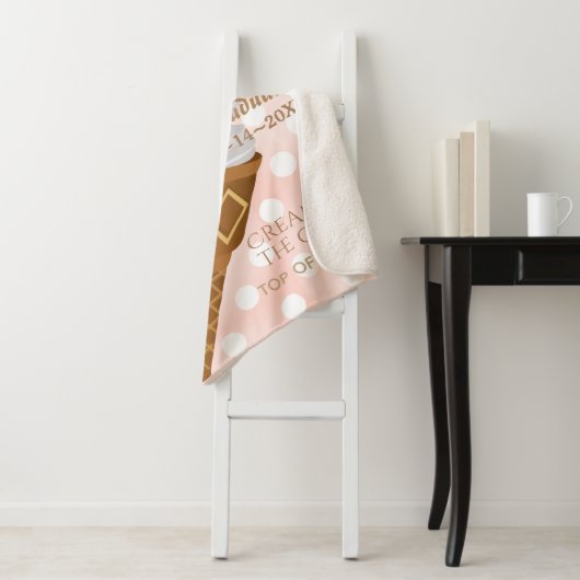 Zacht serve Vanilla Ice Cream Cone Sherpa Deken (In situ)