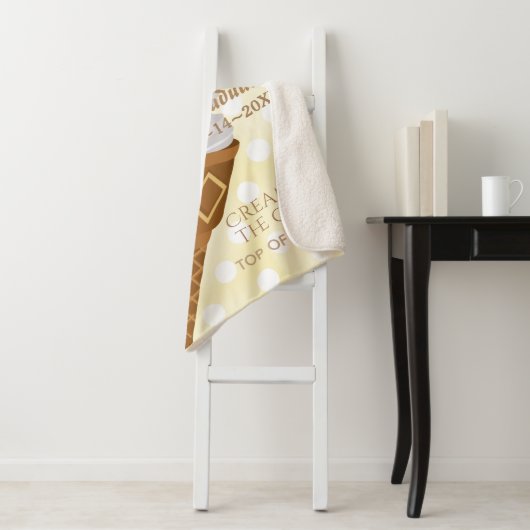 Zacht serve Vanilla Ice Cream Cone Sherpa Deken (In situ)