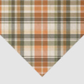 Zacht Sinaasappel, Groen & Crème Plaid Tissuepapier (Detail)