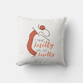 Zacht Sinaasappel, ik voel me knitty. Kussen
