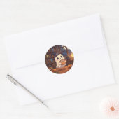 Zacht spook hete chocolade sticker (Envelop)