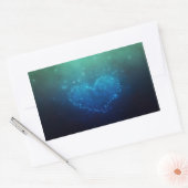 Zacht sterren in de vorm van een hart rechthoekige sticker (Envelop)