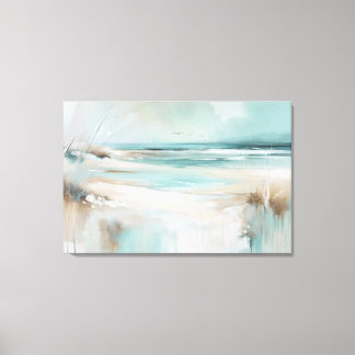 Zacht strandlandschap canvas afdruk