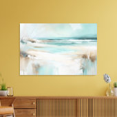 Zacht strandlandschap canvas afdruk (Insitu (Woonkamer))