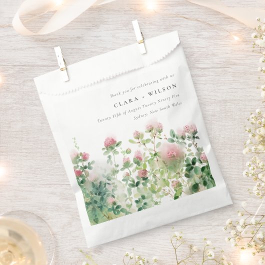 Zacht Subtiel Roze Waterverf Bloementuin Bruiloft Bedankzakje (Geknipt)
