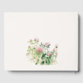 Zacht Subtiel Roze Waterverf Bloementuin Bruiloft Gastenboek (Achterkant)