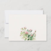 Zacht Subtiel Roze Waterverf Bloementuin Bruiloft RSVP Kaartje (Achterkant)