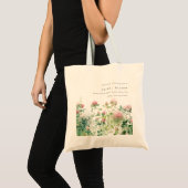 Zacht Subtiel Roze Waterverf Bloementuin Bruiloft Tote Bag (Voorkant (product))