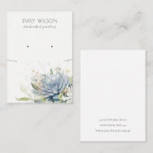 Zacht Succulent Bloemen Ketting Oorbel Display Visitekaartje (Voorkant / Achterkant)