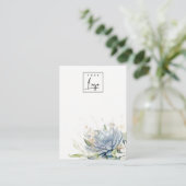 Zacht Succulent Bloemen Logo Blank Sieraden Displa Visitekaartje (Staand voorkant)