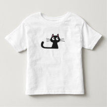 Zacht T-shirt met Zwarte Kat